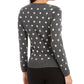 Charter Club Women's Dot-Print Crewneck Sweater Gray Size Large
