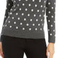 Charter Club Women's Polka Dot Sweater Gray Size Petite Large