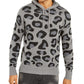 INC International Concepts Men's Leopard Sweater Hoodie Gray Size 3 Extra Large