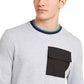 Alfani Men's Utility Pocket Crewneck Sweatshirt Dark Gray Size X-Large