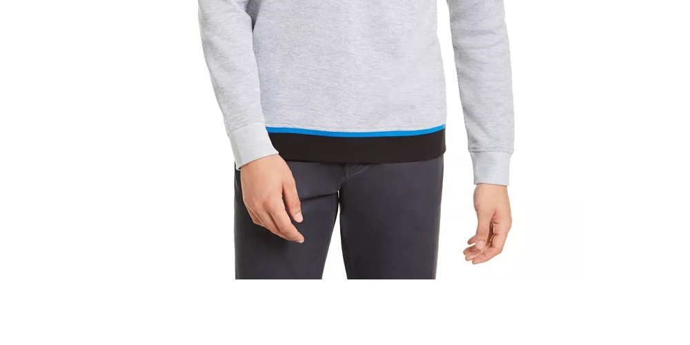 Alfani Men's Utility Pocket Crewneck Sweatshirt Dark Gray Size X-Large
