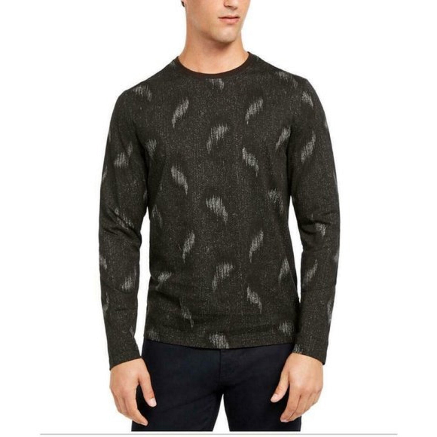 Alfani Men's Paisley Graphic Shirt Black Size Small