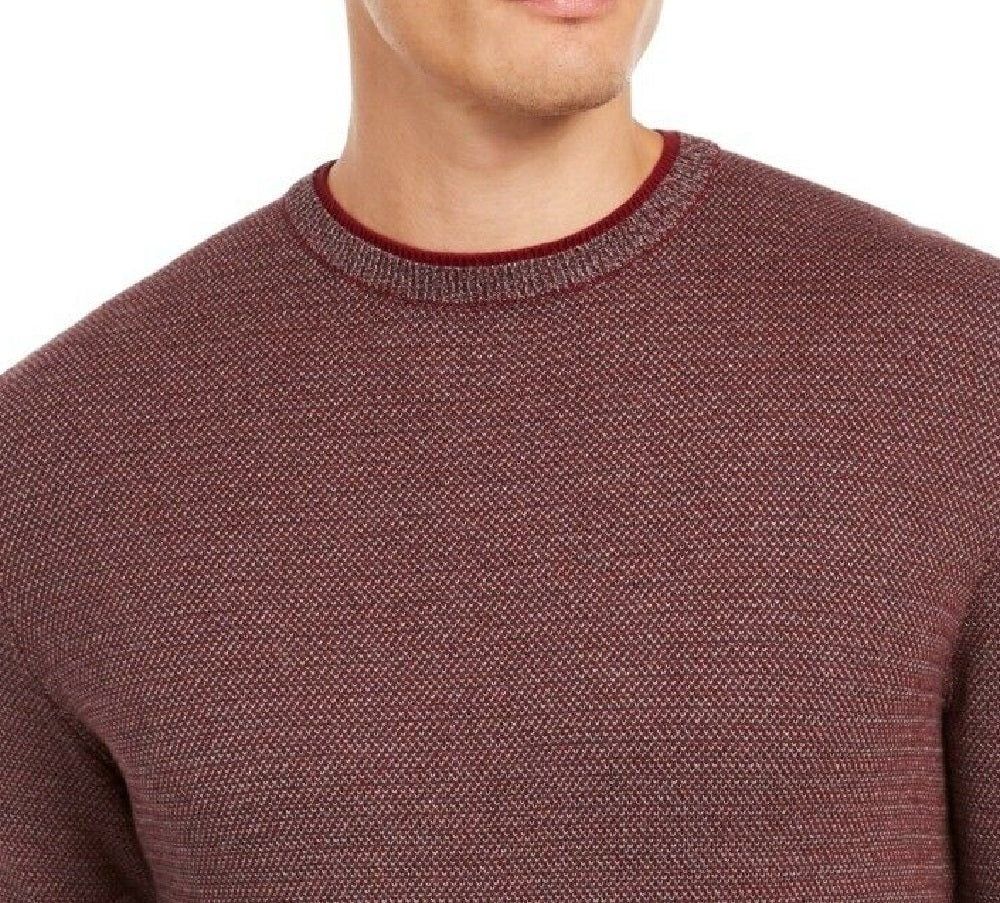 Tasso Elba Men's Supima Cotton Crewneck Sweater Red Size Small