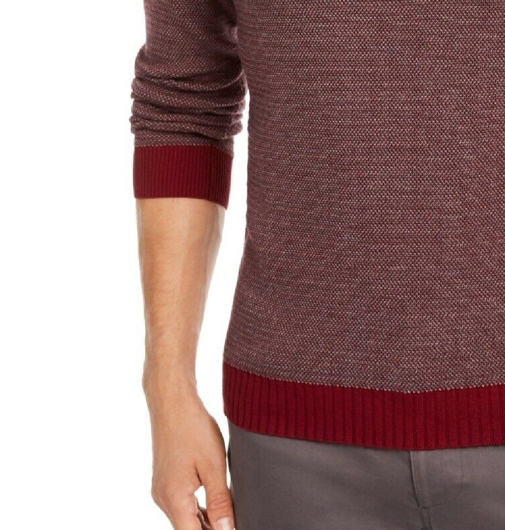 Tasso Elba Men's Supima Cotton Crewneck Sweater Red Size Small