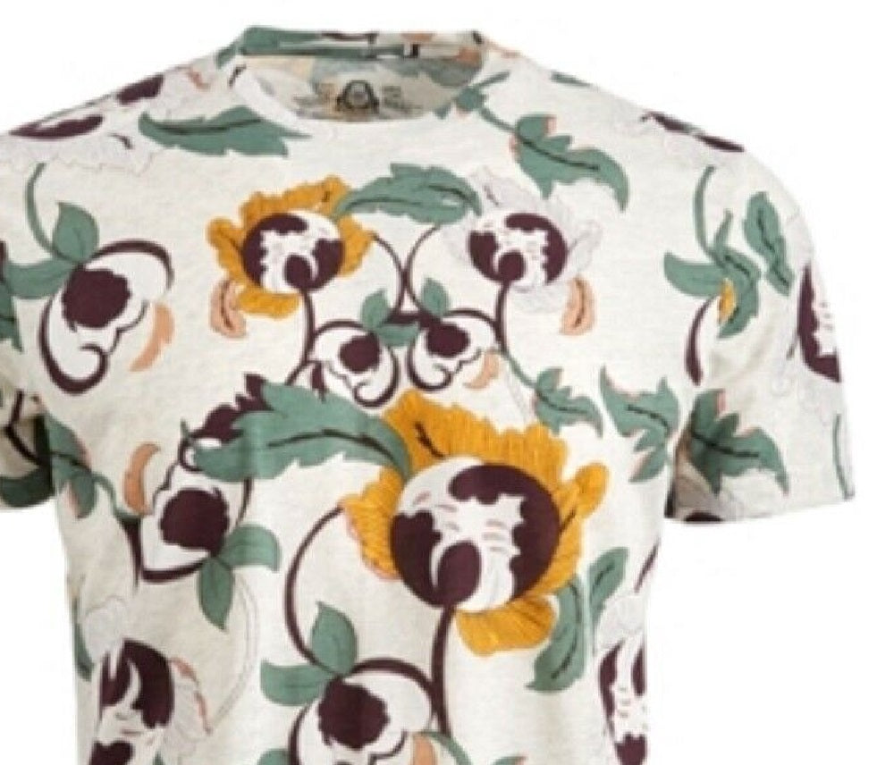 American Rag Men's Abstract Floral T-Shirt Oat Size Medium