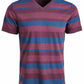American Rag Men's  V-neck Striped T-shirt Plum Size 2 Extra Large