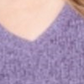 Karen Scott Women's Petite Cotton Ribbed Marled Sweater Purple Size Petite