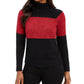 Karen Scott Women's Petite Colorblock Cotton Turtleneck Sweater Size Petite