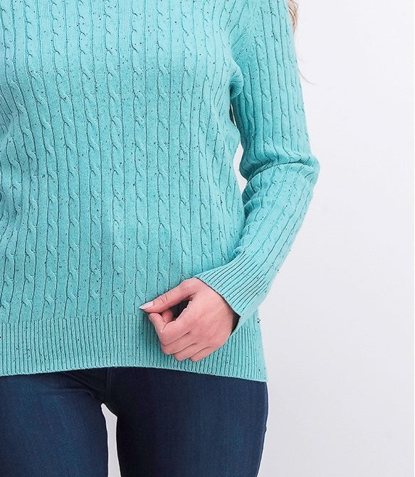 Karen Scott Women's Cable-Knit Sweater Blue Size 2 Extra Large