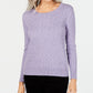 Karen Scott Women's Cable-Knit Sweater Purple Size Small