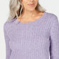 Karen Scott Women's Cable-Knit Sweater Purple Size Small