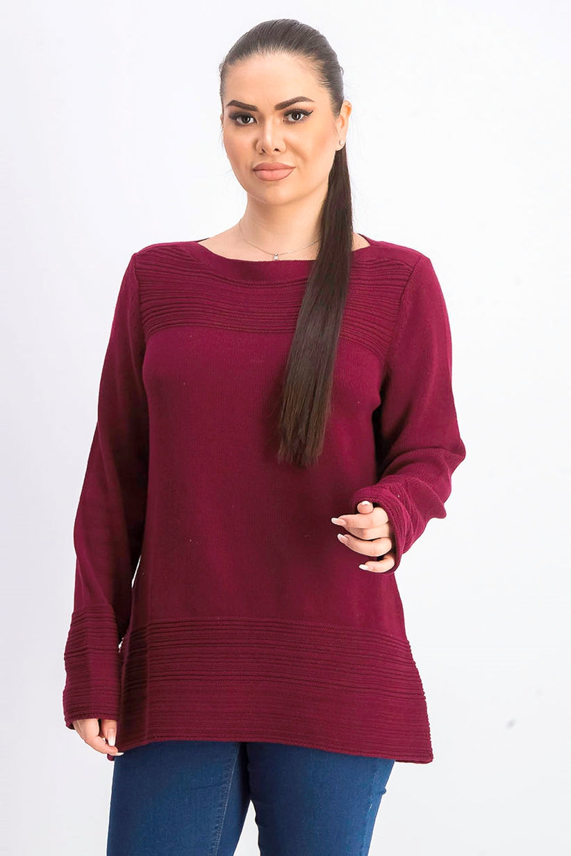 Karen Scott Women's Cotton Boat-Neck Sweater Red Size Extra Large