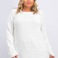 Karen Scott Women's Cotton Boat-Neck Sweater White Size Small