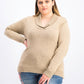 Karen Scott Women's Cotton Marled Shawl-Collar Sweater Brown Size Small