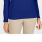 Karen Scott Women's Petite Cotton Mock-Neck Pullover Blue Size Petite Medium