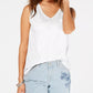 Style & Co Women's Cotton V-Neck Tank Top White Size Extra Small