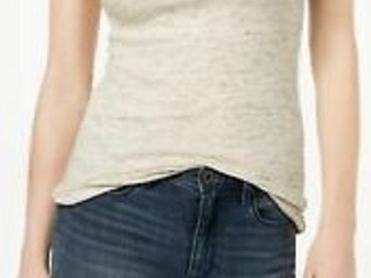 Maison Jules Women's Scoop-Neck Tank Beigekhaki Size Large