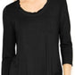 Maison Jules Women's Scoop-Neck T-Shirt  Black Size Medium