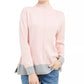 Karen Scott Women's Erin Cotton Mock-Neck Sweater Pink Size Medium