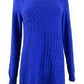 Karen Scott Women's Cotton Mixed-Stitch Sweater Blue Size X-Small