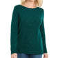 Karen Scott Women's Cable Knit Beaded Sweater Green Size Small