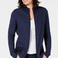 Karen Scott Women's Textured Zip-Front Cardigan Navy Size Small