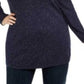 Karen Scott Women's Plus Size Curved Hem Tunic Navy Size 2X