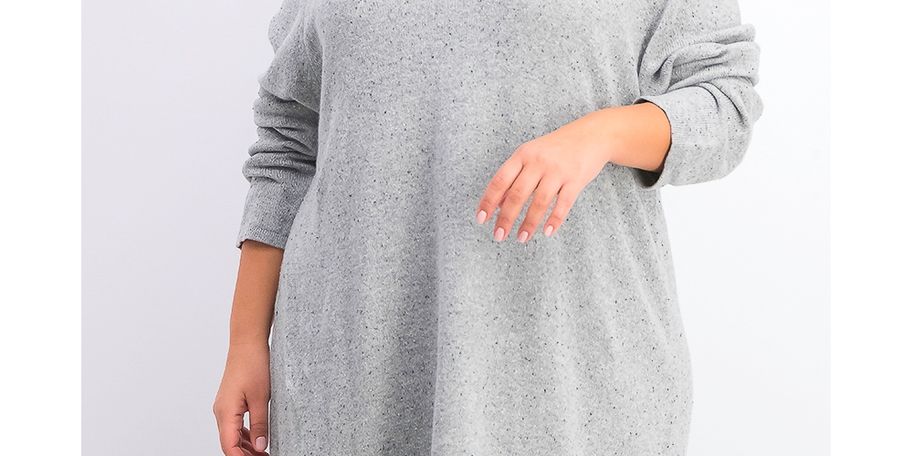 Karen Scott Women's Plus Size Curved Hem Tunic Gray Size 1X