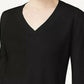 Karen Scott Women's V-Neck Solid Sweater  Black Size Extra Small