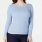 Karen Scott Womne's Cotton Baby Cable-Knit Sweater  Luxe Blue Size Extra Large