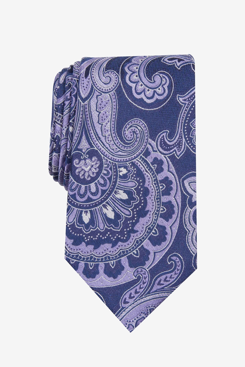 Tasso Elba Men's Paisley Tie Purple Size Regular