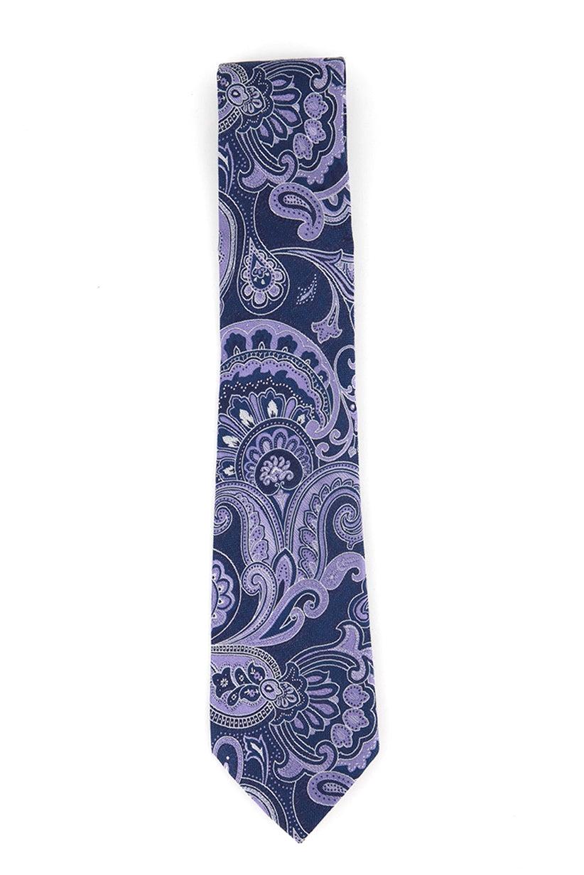 Tasso Elba Men's Paisley Tie Purple Size Regular