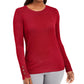 JM Collection Women's Button-Cuff Crewneck Sweater Wine Size Extra Large