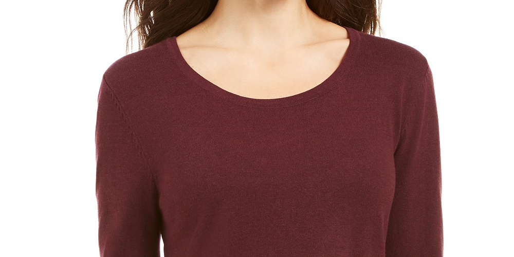 Style & Co Women's Layered-Look Tunic Red Size Extra Small