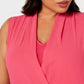 Alfani Women's Plus Size Surplice Top Pansy Pink Size 2 Extra Large