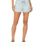 Style & Co Women's Poplin Tie Shorts Medium Blue Size X-Large