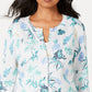 Charter Club Women's Floral-Print Cardigan White Size Small
