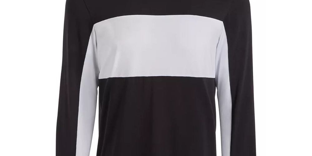 ID Ideology Men's Mesh-Blocked Long-Sleeve T-Shirt Black Size Medium