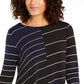 Alfani Women's Printed High Low Tunic Navy Size XX Large