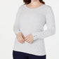 Karen Scott Women's Diamond Cable-Knit Sweater White Size Extra Large