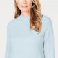 Karen Scott Women's Zip-Back Mock-Neck Sweater Blue Size Extra Large