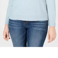 Karen Scott Women's Mock-Neck Sweater Blue Size Petite Small