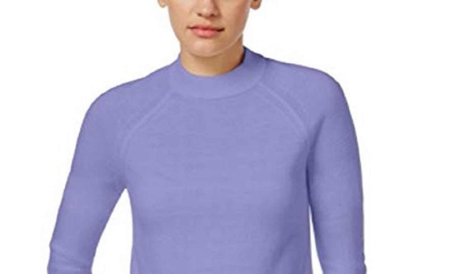 Karen Scott Women's Mock-Neck Sweater Purple Size Petite Extra Large
