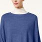 Karen Scott Women's Asymmetric Ruffled Poncho Blue Size X-Large
