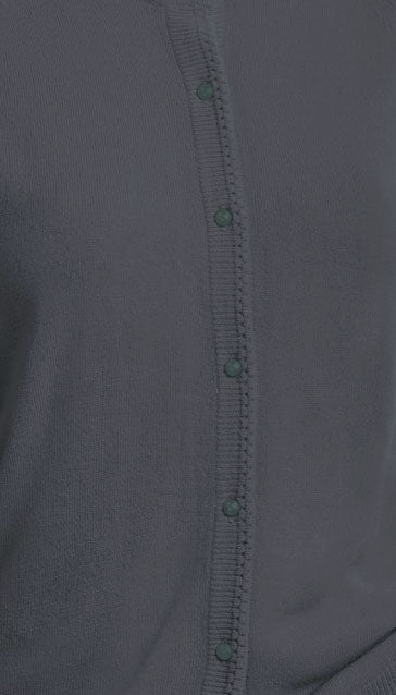 Karen Scott Women's Bead-Button Cardigan  Black Size Extra Large