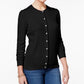 Karen Scott Women's Bead-Button Cardigan Black Size Extra Small
