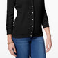 Karen Scott Women's Bead-Button Cardigan Black Size Extra Small