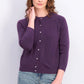 Karen Scott Women's Luxsoft Button Cardigan Purple Size Petite Small