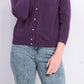 Karen Scott Women's Luxsoft Button Cardigan Purple Size Petite Small