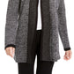 Karen Scott Women's Contrast-Trim Open-Front Cardigan  Black Size Large